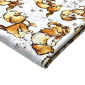 Cotton - canvas Puppies in white