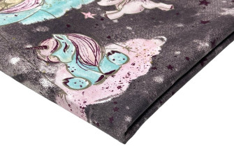 Cotton - canvas for ponies in greyish purple