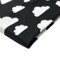 Cotton - canvas White clouds in black