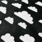 Cotton - canvas White clouds in black pigiau