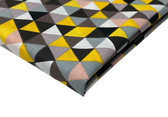 Cotton - canvas Yellow triangles