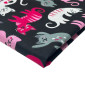 Cotton - canvas Cats in black