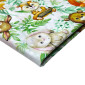 Cotton - canvas Animals and green leaves