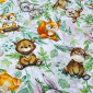 Cotton - canvas Animals and green leaves pigiau