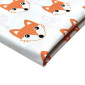 Cotton - canvas Orange leaves in white