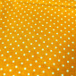 Cotton - canvas White polka dots in yellow BROKUOTA pigiau
