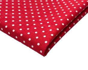 Cotton - canvas White polka dots in red Cotton - canvas White polka dots in red