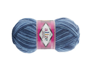 Alize Comfort Socks 7677-mėlyni atspalviai Alize Comfort Socks 7677-mėlyni atspalviai