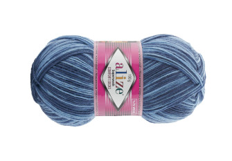 Alize Comfort Socks 7677-mėlyni atspalviai