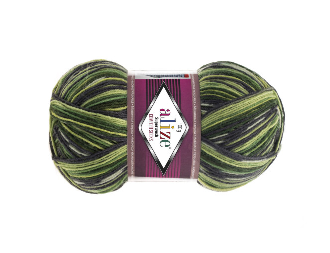 Alize Comfort Socks 2696-žali atspalviai