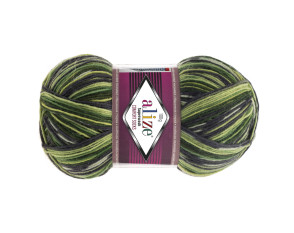 Alize Comfort Socks 2696-žali atspalviai Alize Comfort Socks 2696-žali atspalviai