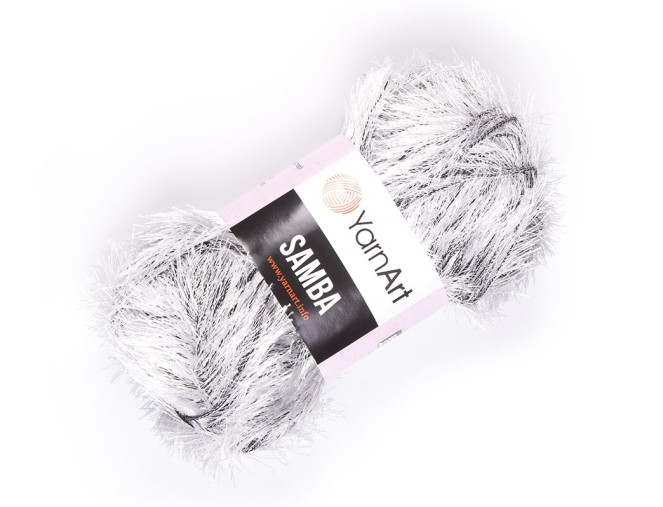 Yarn art Samba A64 Balta juoda