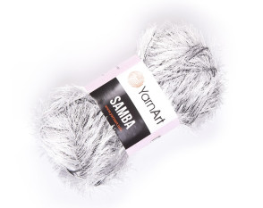 Yarn art Samba A64 Balta juoda Yarn art Samba A64 Balta juoda