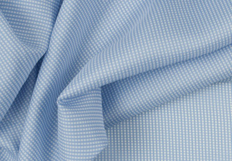 Viscose lining White checks in light blue