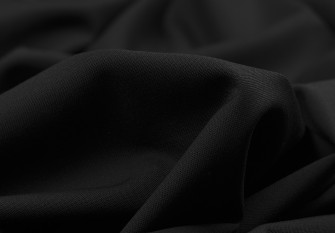 Wool fabric with elastane Black