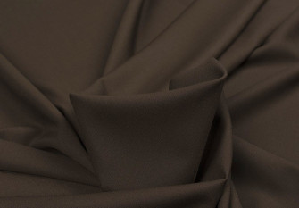 Wool fabric with elastane Dark brown