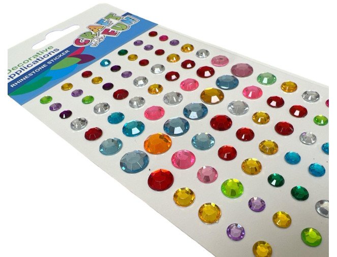 Adhesive crystals Coloured 6-12mm