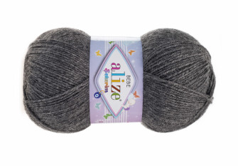 Alize Sekerim Bebe 100g | 320m - 196 Tamsiai pilka