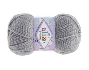 Alize Sekerim Bebe 100g | 320m - 344 Pilka