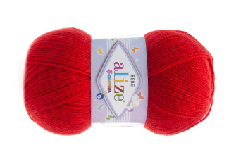 Alize Sekerim Bebe 100g | 320m - 56 Ryški raudona