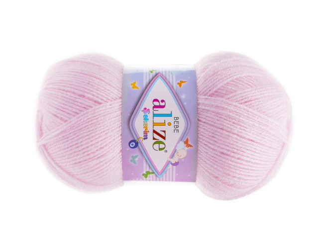 Alize Sekerim Bebe 100g | 320m - 185 Šviesiai rožinė
