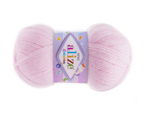 Alize Sekerim Bebe 100g | 320m - 185 Šviesiai rožinė