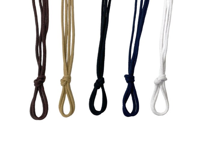 Medvilniniai apvalūs batraiščiai 80cm | 5 spalvos