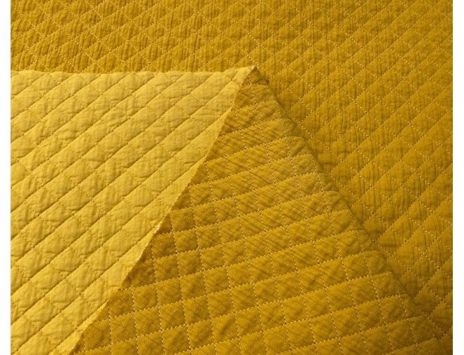Reversible, quilted muslin Honey yellow pigiau