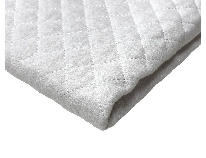 Double-sided, quilted muslin White