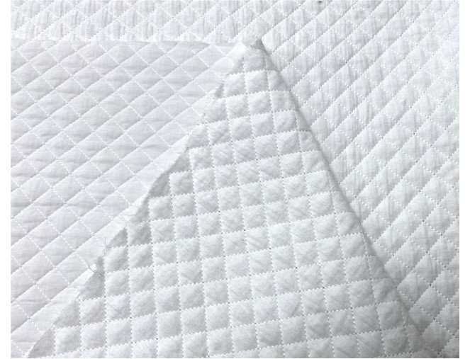 Double-sided, quilted muslin White pigiau