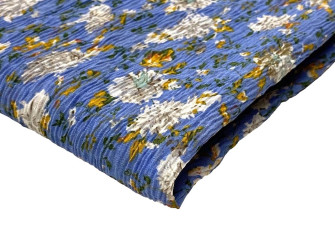 Pleated chiffon Flowers in blue