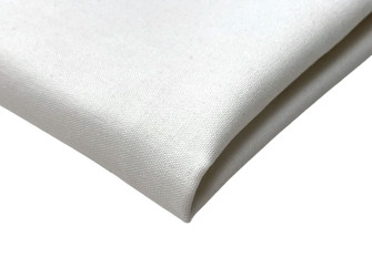 Cotton fabric with linen White