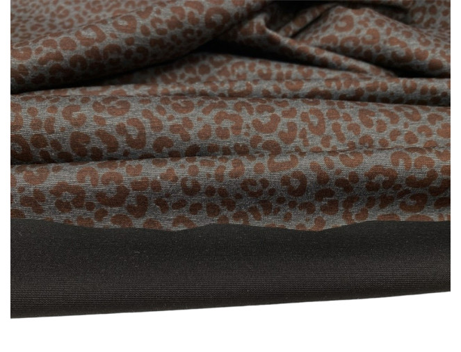 Punto trikotažas Leopardo raštai pilkame pigiau
