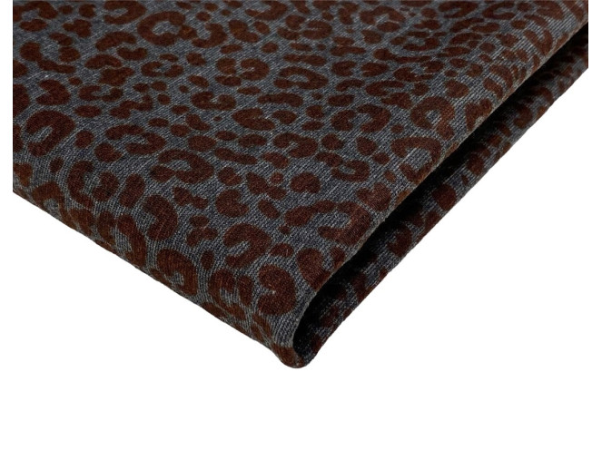 Punto trikotažas Leopardo raštai pilkame