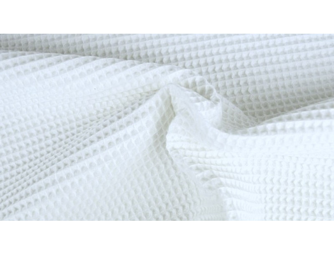 Waffle fabric White