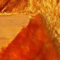Faux fur - plush Rich orange pigiau
