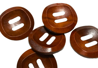 Button 30mm Mahogany brown