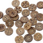 Coconut button 17mm Patterns