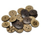 Coconut button 17mm Patterns pigiau