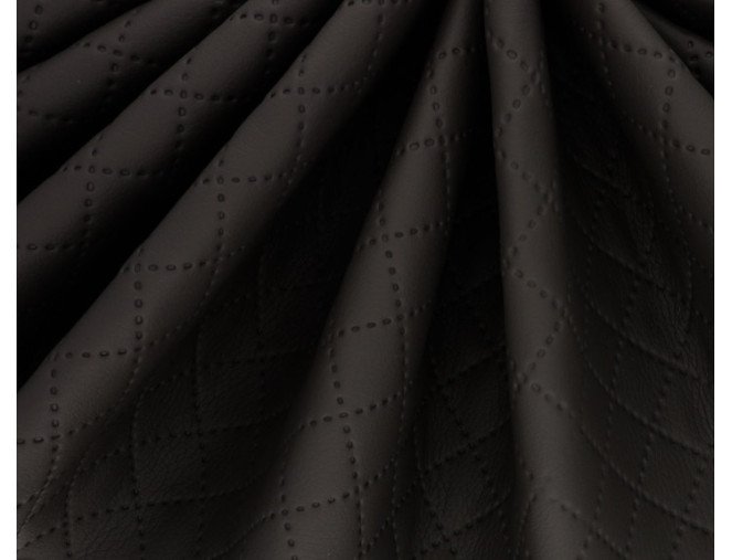 Quilted faux leather Black