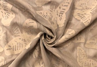 Šilkas Šviesiai rudi drugeliai