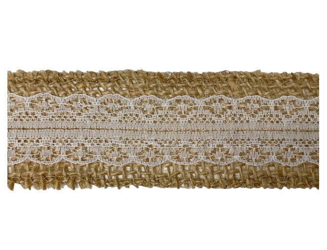 Jute ribbon with lace 5m | 2 sizes pigiau
