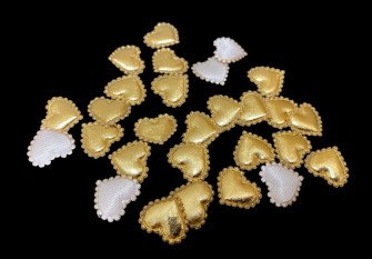 Hearts for decorations 15mm | Gold