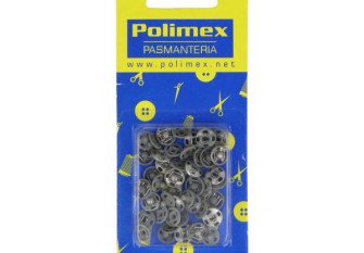 Stitched metal stamps 11mm | 24 pcs Grey