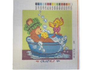 Embroidery painting Bathing