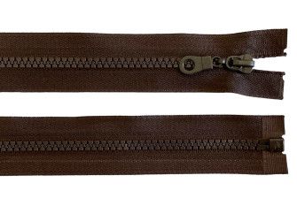 Plastic zipper 70cm Brown