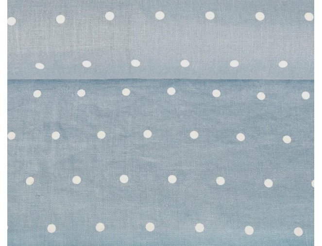 Minkštintas linas Melsvas su baltais taškeliais pigiau