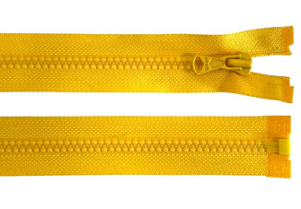 Plastic zipper 70cm Yellow