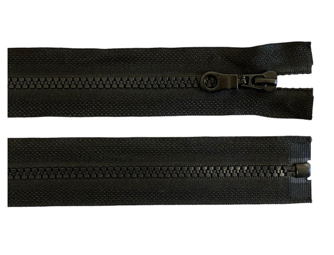 Plastic zipper 75cm Black