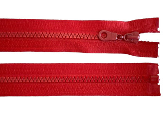 Plastic zipper 65cm Red